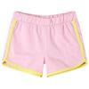 vidaXL Pantal&oacute;n corto infantil con ribete rosa brillante 128