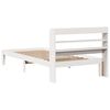 vidaXL Estructura de cama con cabecero madera pino blanco 75x190 cm