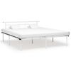 vidaXL Estructura de cama sin colch&oacute;n metal blanco 180x200 cm