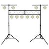 vidaXL Soporte de luces de acero negro 338x115x(180-300) cm