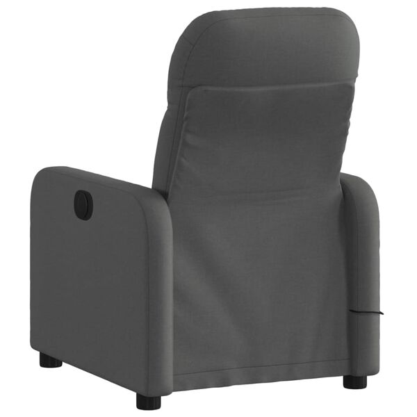 vidaXL Sill&oacute;n de masaje reclinable de tela gris oscuro