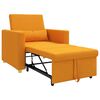 vidaXL Cama Sof&aacute; Desplegable Individual con rueda Amarillo oscuro tela