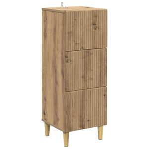 vidaXL Cajonera Roble Artesanal 33 x 34,5 x 90 cm Madera de Ingenier&iacute;a