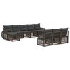vidaXL Conjunto de sof&aacute;s de jard&iacute;n 10 uds. Gris y Gris Oscuro