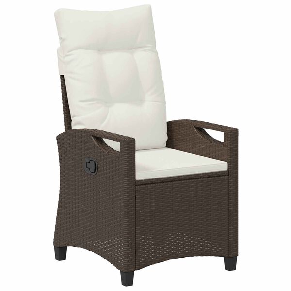 vidaXL Silla de Jard&iacute;n 2 pcs Marr&oacute;n y crema 56 x 60 x 112 cm