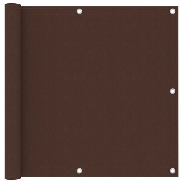 vidaXL Toldo para balcón tela oxford marrón 90x400 cm