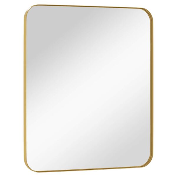 vidaXL Espejo de pared rectangular dorado 50x60 cm