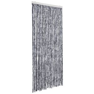 vidaXL Cortina mosquitera de chenilla plateada 90x220 cm