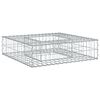 vidaXL Cama elevada de gavi&oacute;n 80 x 80 x 20 cm Acero Galvanizado
