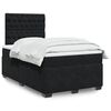 vidaXL Cama box spring con colchón terciopelo negro 120x190 cm