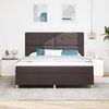 vidaXL Cama tipo Box Spring Marr&oacute;n Oscuro 180 x 200 cm tela