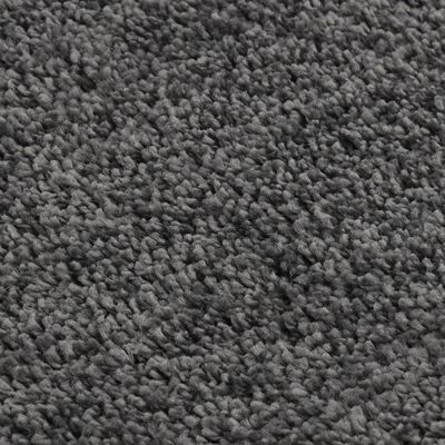 vidaXL Alfombra peluda antideslizante gris oscuro 160x230 cm