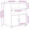 vidaXL Gabinete Rodante con estante Roble negro 60 x 48 x 81 cm