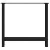 vidaXL Patas para mesa de comedor negras (2 unidades, 70 x 72-73 cm, acero)