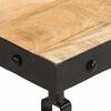 vidaXL Mesa de centro con ruedas madera maciza de mango 100x55x26 cm