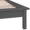 vidaXL Estructura de cama con LED madera maciza gris 90x190 cm