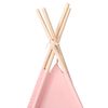 vidaXL Tienda tipi ni&ntilde;os y bolsa piel de melocot&oacute;n rosa 120x120x150cm