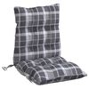 vidaXL Cojines para silla respaldo bajo 4 uds tela Oxford cuadros gris