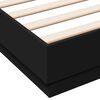 vidaXL Estructura de cama con LED sin colch&oacute;n negra 150x200 cm