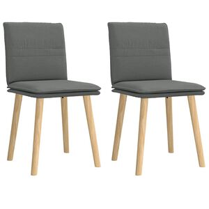 vidaXL Sillas de comedor 2 unidades tela gris oscuro