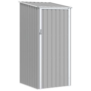 vidaXL Cobertizo de jard&iacute;n gris acero galvanizado 87x98x159 cm
