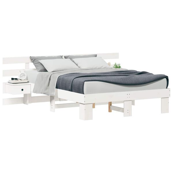vidaXL Estructura de cama 135 x 190 cm Madera de pino macizo