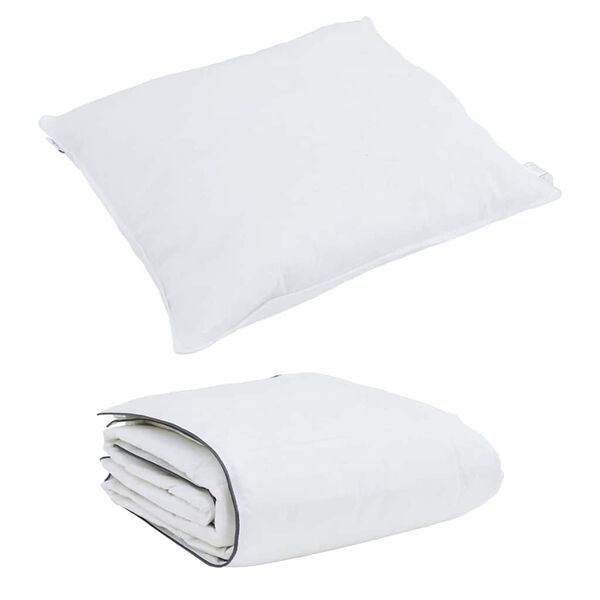 vidaXL Edredón de Invierno con almohada 2 pcs Pluma de pato