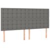 vidaXL Cama box spring con colch&oacute;n tela gris oscuro 160x200 cm