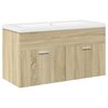 vidaXL Mueble de ba&ntilde;o con lavabo integrado roble Sonoma