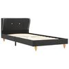 vidaXL Cama con colch&oacute;n arpillera gris oscuro 90x200 cm