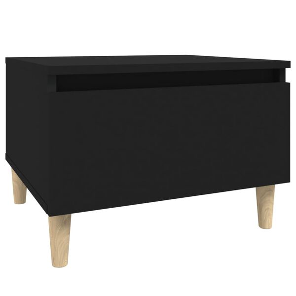 vidaXL Mesa auxiliar de madera contrachapada negro 50x46x35 cm
