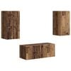 vidaXL Conjunto de mueble de TV 2 uds. Madera vieja