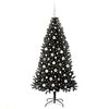 vidaXL Árbol de Navidad con 300 LED con soporte Negro 180 cm PVC
