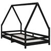 vidaXL Estructura de cama para niños madera de pino negro 90x190 cm