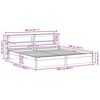 vidaXL Estructura de cama con cabecera Marr&oacute;n cera 200 x 200 cm