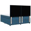 vidaXL Cama box spring con colch&oacute;n terciopelo azul oscuro 200x200 cm