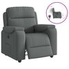 vidaXL Sill&oacute;n reclinable de tela gris oscuro