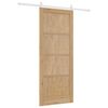 vidaXL Puerta Corredera Marr&oacute;n 86 x 211 cm Madera de pino macizo