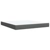 vidaXL Cama box spring con colch&oacute;n tela gris oscuro 180x200 cm