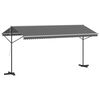 vidaXL Toldo independiente Gris 5 x 3 m Poli&eacute;ster