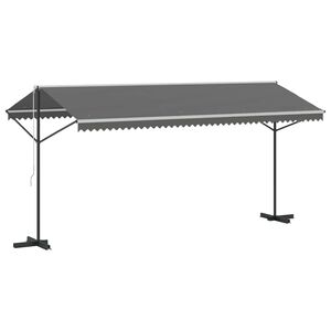 vidaXL Toldo independiente Gris 5 x 3 m Poli&eacute;ster