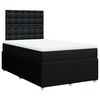vidaXL Cama box spring con colch&oacute;n tela negro 120x190 cm