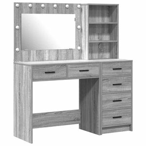 vidaXL Mesa de tocador con caj&oacute;n Gris Claro 78.5 x 41 x 135 cm
