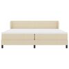 vidaXL Cama tipo Box Spring con colch&oacute;n Crema 200 x 200 cm tela