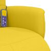 vidaXL Sillón reclinable de masaje con reposapiés tela amarillo claro