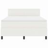 vidaXL Cama tipo Box Spring Manual Crema y Blanco 203 x 144 x 88 cm