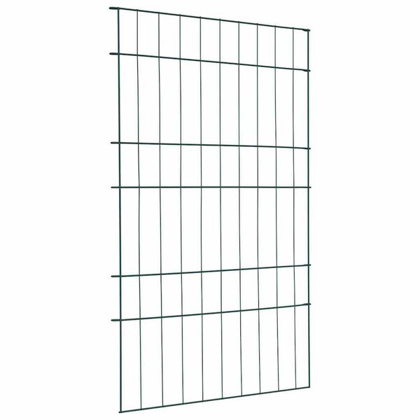 vidaXL Juego de Cercas para Estanque 8 pcs Verde 50 x 80 cm Acero