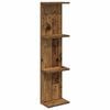 vidaXL Estante de pared Madera envejecida 25 x 15 x 100 cm