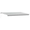 vidaXL Toldo retr&aacute;ctil aluminio y tela gris antracita y blanco 5x3 m