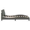 vidaXL Estructura de cama sin colch&oacute;n Hanko tela gris oscuro 140x190 cm